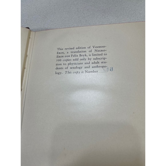 Voodoo Eros Sex Life of the African Aborigines Hardcover Book Bryk - Picture 5 of 8